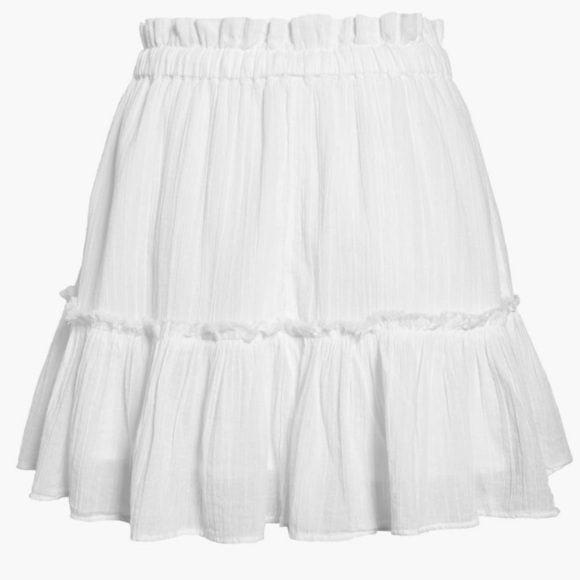 BP. Tiered Ruffle Miniskirt In White. New With Tags. - Picture 2 of 7